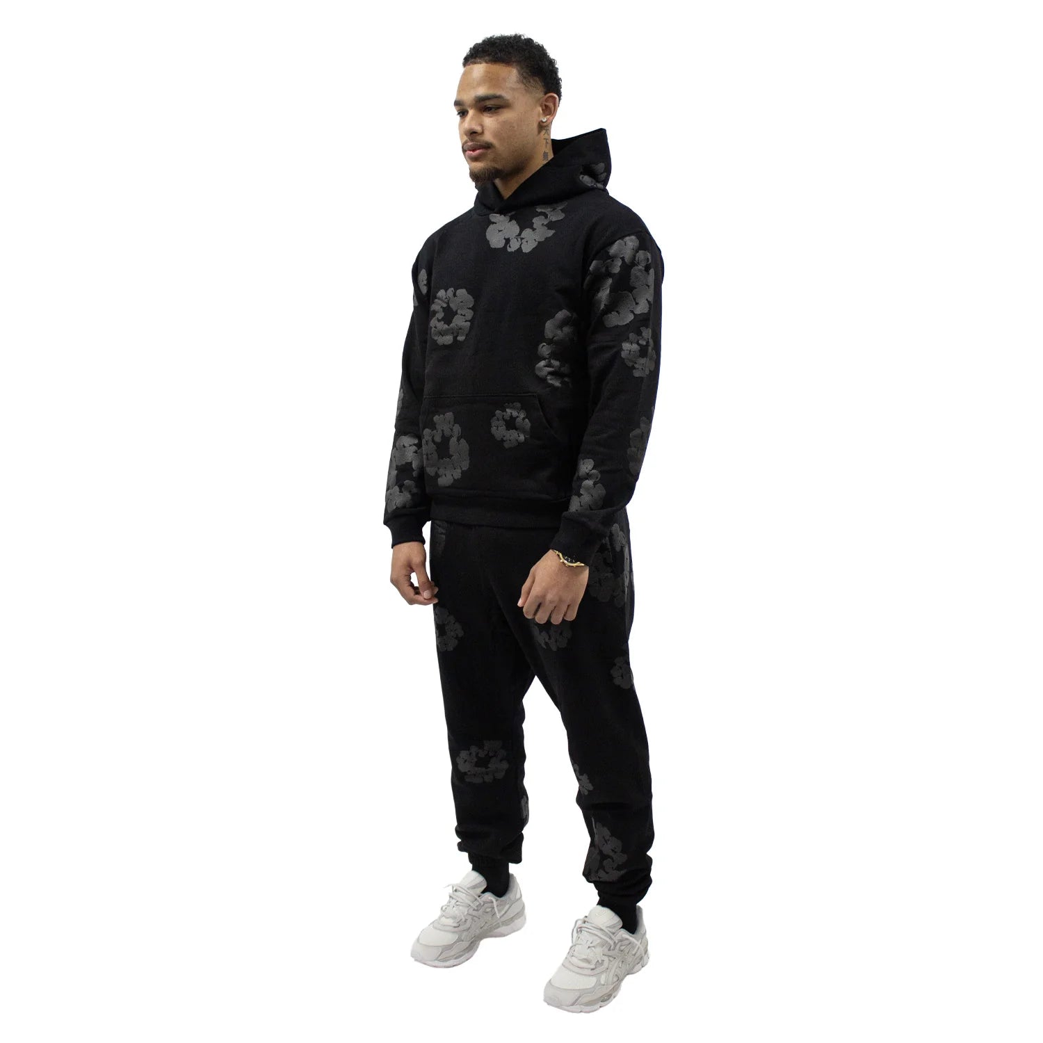 Denim Tears The Cotton Wreath Hoodie Black Monochrome