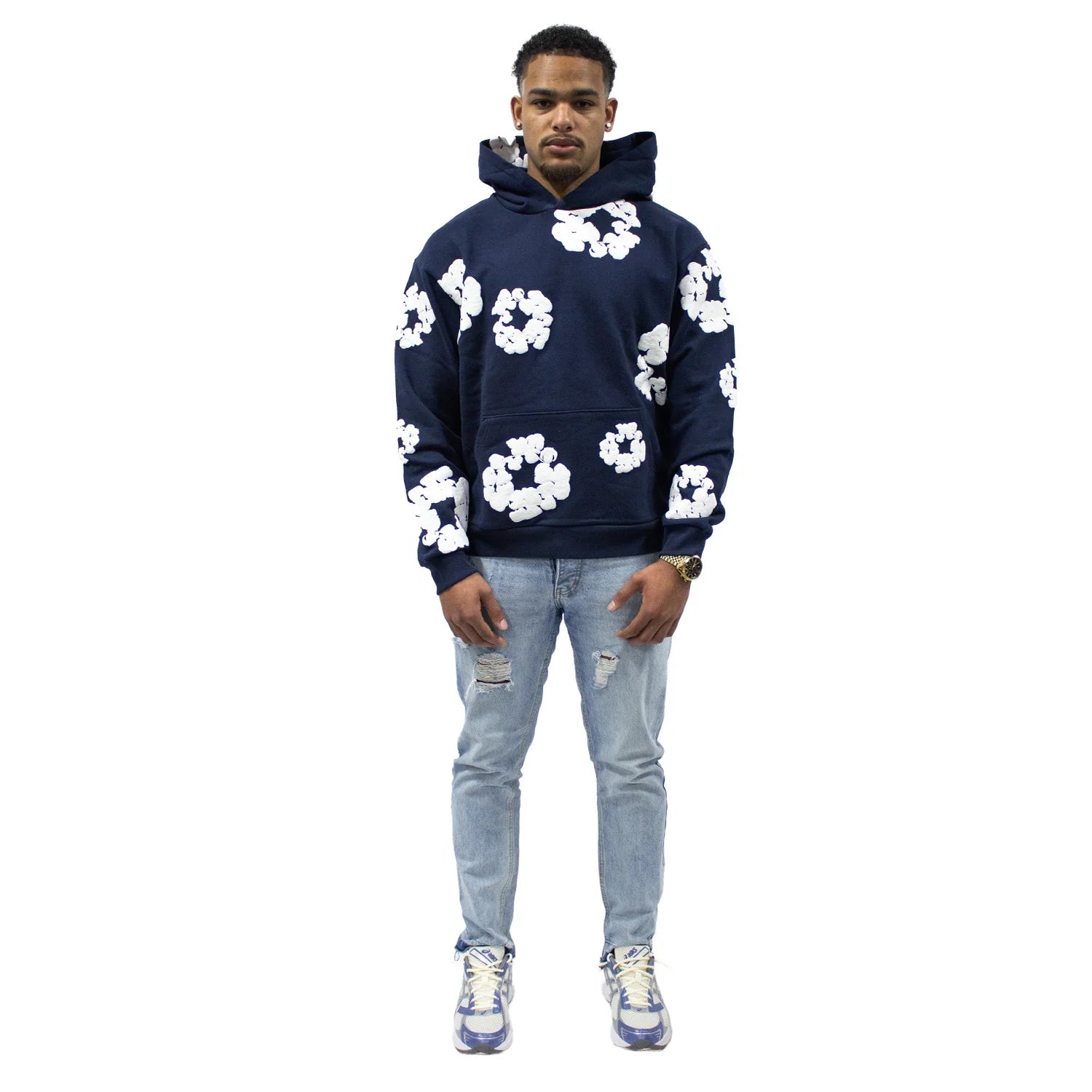 Denim Tears The Cotton Wreath Hoodie Navy